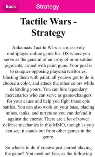 Guides and Tips for Tactile Wars - Video Guide 2