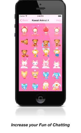 Kawaii Emoji Keyboard - Animated Kawaii Emoticons & Smileys & Stickers & Faces for iMessage and WhatsApp 2