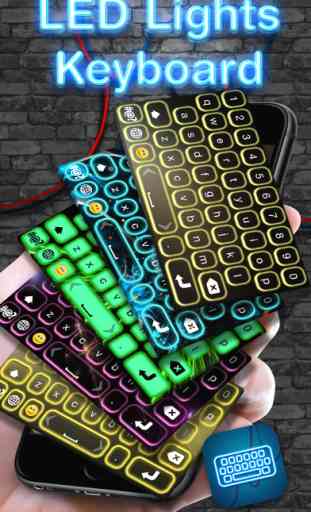 LED Lights Keyboard – Glow.ing Neon Keyboards Theme.s and Color.ful Fonts for iPhone 1