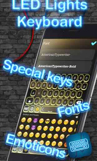 LED Lights Keyboard – Glow.ing Neon Keyboards Theme.s and Color.ful Fonts for iPhone 2