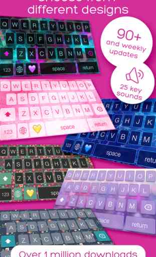 Keyboard Skins for iPhone -  themes, fonts, GIFs 1