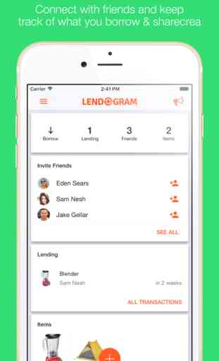 Lendogram:Request, Lend, Borrow stuff with Friends 2