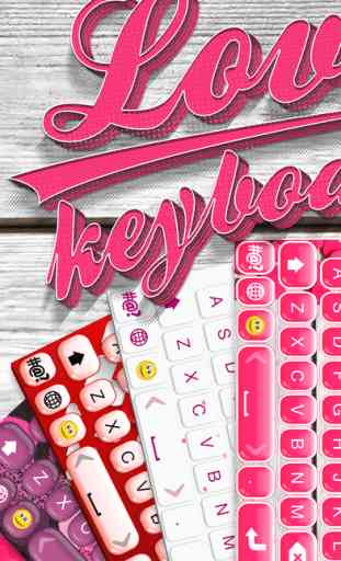 Love Keyboard  - Cute Pink Keyboard for Girls with colorful Glitter Backgrounds and Cool Fonts 1