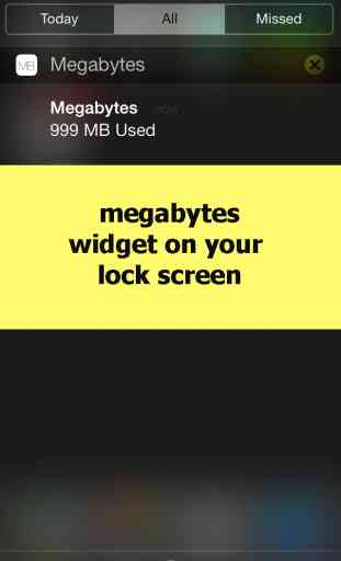 Megabytes - Cellular (3G/4G/LTE/GPRS/EDGE) data usage on your Home Screen / Lock screen / Notification Center & widget 3