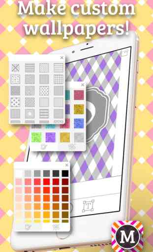 MonograMMing – Custom Wallpaper Maker with Monogram Sticker.s and Chevron Glitter Theme.s 4