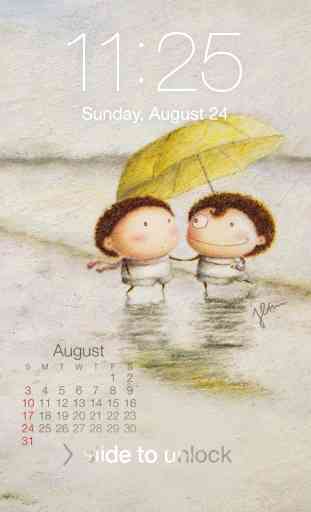 Little Dates - Lock Screen Calendars by Jeanie Leung 2