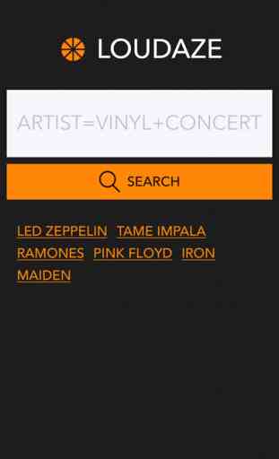 Loudaze: search for vinyls and concerts 1