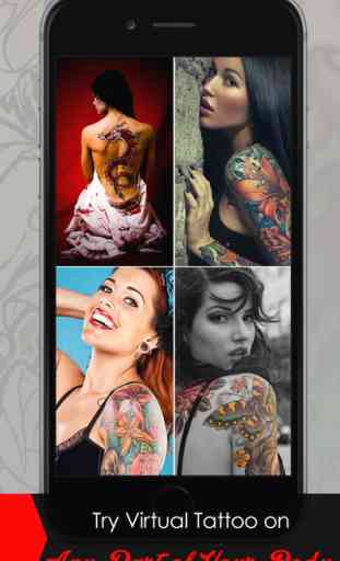 MyTattoo - The Tattoo Designs Salon App & Virtual Photo Booth Machine to Tattooed yourself with Dragon Tribal Tattoos without Pain for free! 2