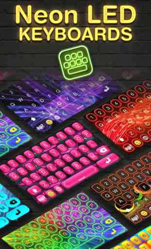 Neon LED Keyboard – Glow Keyboards for iPhone with Colorful Themes and Fonts 1