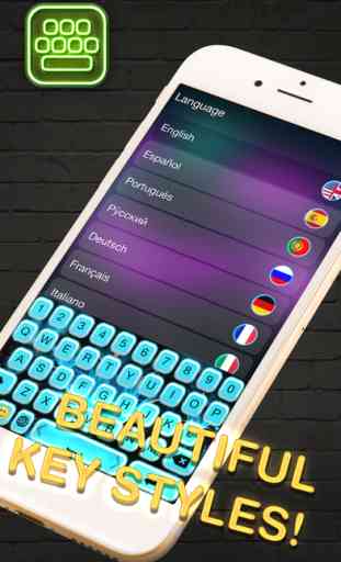Neon LED Keyboard – Glow Keyboards for iPhone with Colorful Themes and Fonts 2