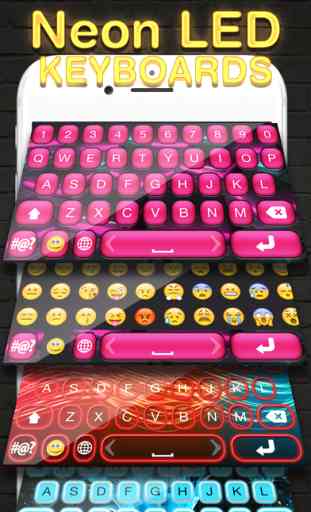 Neon LED Keyboard – Glow Keyboards for iPhone with Colorful Themes and Fonts 3