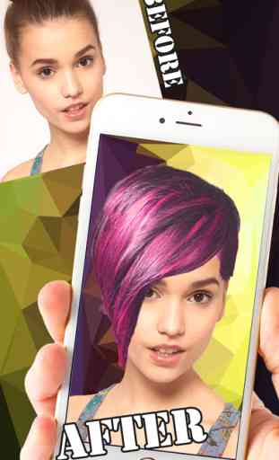 Ombre Hair Salon Edit.or – Change Your Hairstyle & Color To Create Make.over Photo Montage.s 2