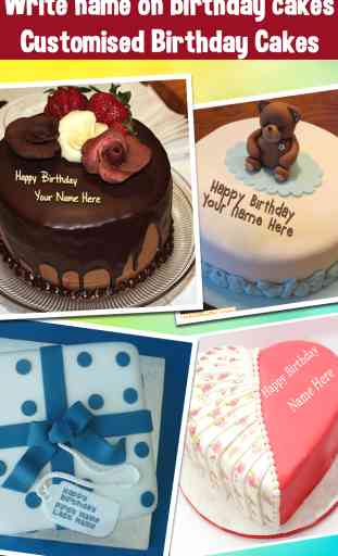 Name On Cake - Happy Birthday Cakes With Editor 1