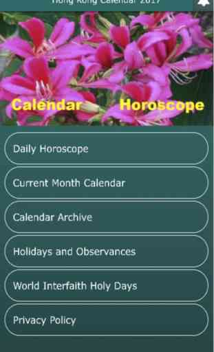 Hong Kong Calendar 2017 with Daily Horoscope 1