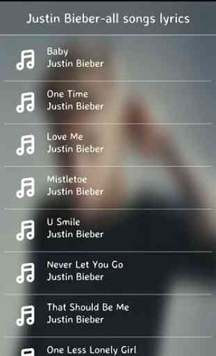 Justin Bieber-All songs lyrics 2