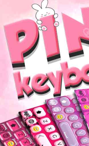 Pink Keyboard for Girls – Custom Color Keyboard Themes with Cute Glitter Backgrounds and Font 1