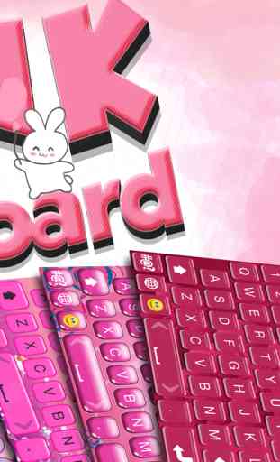 Pink Keyboard for Girls – Custom Color Keyboard Themes with Cute Glitter Backgrounds and Font 2