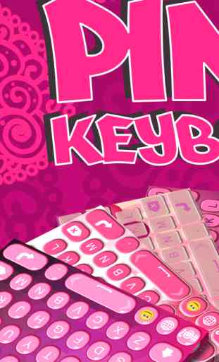 Pink Keyboard Maker – Custom Color Keyboard with Cute Backgrounds and Font Changer with Emoji.s 1