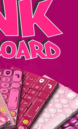 Pink Keyboard Maker – Custom Color Keyboard with Cute Backgrounds and Font Changer with Emoji.s 2