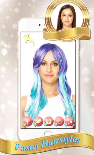 Rainbow Hair Color Change.r & Montage - Edit Photo in Virtual Salon with Modern Hair.style Sticker.s 1
