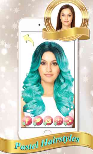 Rainbow Hair Color Change.r & Montage - Edit Photo in Virtual Salon with Modern Hair.style Sticker.s 4