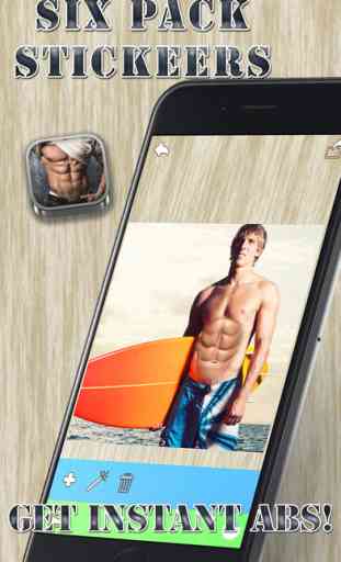 Six Pack Stickers - Fitness Photo Editor and Muscular Abs Camera for Perfect Gym Body 2