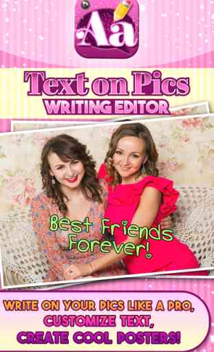 Text on Pics Writing Editor: Add Words and Write Captions over Photos 1