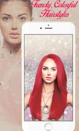Virtual Hair Color Change.r & Photo Montage for Hair.style Make.over – Beauty Salon with Sticker.s 1