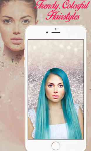 Virtual Hair Color Change.r & Photo Montage for Hair.style Make.over – Beauty Salon with Sticker.s 2