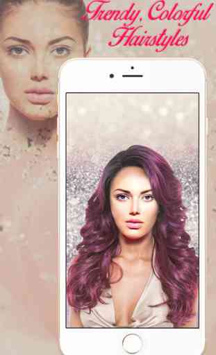 Virtual Hair Color Change.r & Photo Montage for Hair.style Make.over – Beauty Salon with Sticker.s 3