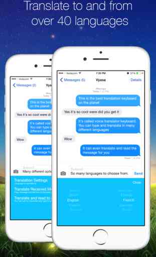 Voice Translation Keyboard Free - Translate text with a fancy language translator app, create color themes and more 3
