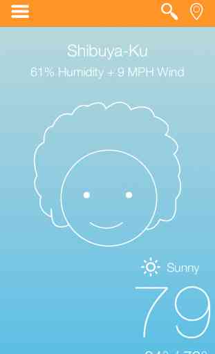 WeatherVain for iPhone - The weather report for your hair 1