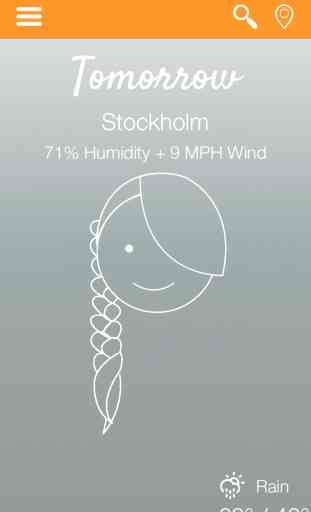 WeatherVain for iPhone - The weather report for your hair 2
