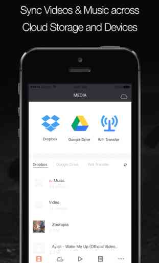 Cloud Video Player Free - Background Music & Offline Video Player for Dropbox and Google Drive 1