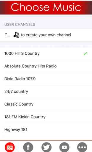 Country music radio player - The best live internet radios stations tuner 1