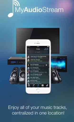 MyAudioStream Pro UPnP audio player and streamer: gather your music collection from your PC, NAS, UPnP servers, Windows Media Player or iTunes local and share it with your wireless speakers, AV Receivers, AllShare TV, PS3 or Xbox360 1