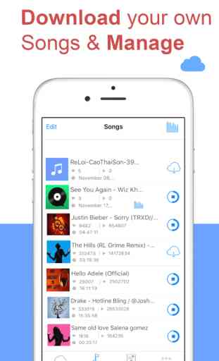 Free Music -  Player & Streamer  for Dropbox, OneDrive & Google Drive 2