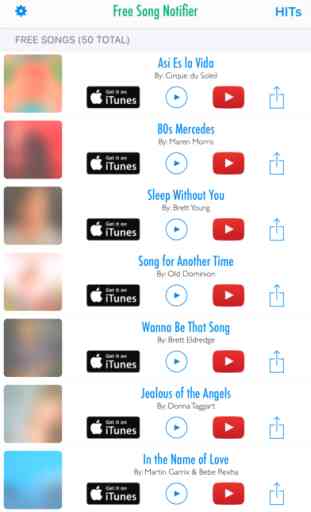Free Song Notifier for iTunes Downloads & Top Hits 1