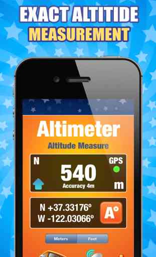 Altimeter - Altitude and Elevation measurement with GPS Coordinates. Climbing, Walking, Mountaineering Tool 2