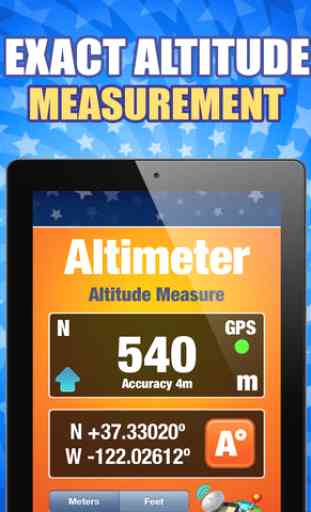 Altimeter - Altitude and Elevation measurement with GPS Coordinates. Climbing, Walking, Mountaineering Tool 4