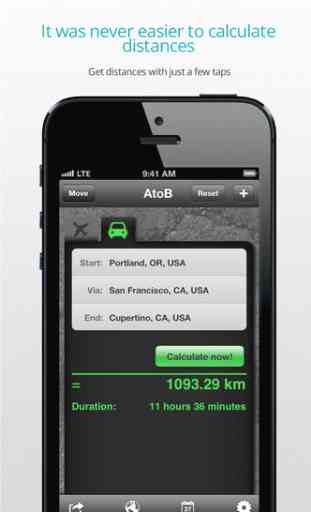 AtoB Distance Calculator Free - easy and fast air or car route measurement from A to B for travel and more 1