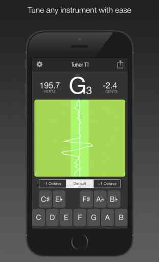Tuner T1 Free – Tune any musical instrument (guitar, ukulele, violin, viola, bass, cello and more). 2