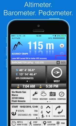 Altimeter GPS PRO - with Barometer, Maps, Compass 1