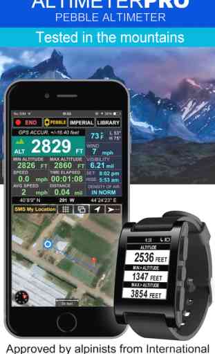 Altimeter -PRO With Pebble Edition  (Compass Weather Speedometer & Location Tracking) 1