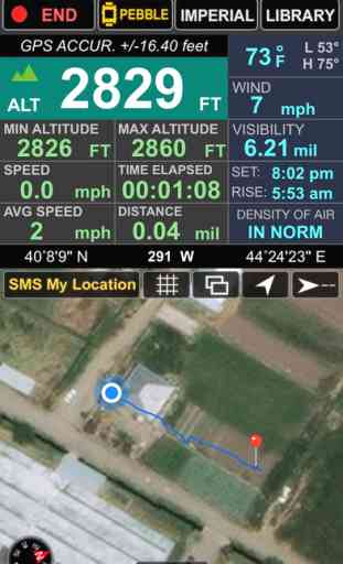 Altimeter -PRO With Pebble Edition  (Compass Weather Speedometer & Location Tracking) 2