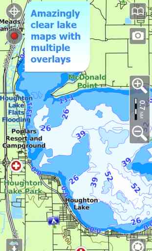 Aqua Map Michigan MI Lakes and Great Lakes 1