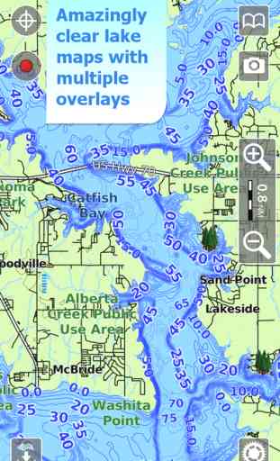 Aqua Map Texas TX Lakes - GPS Nautical Charts 1