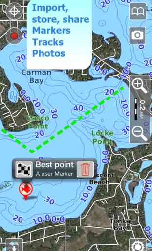 Aqua Map Texas TX Lakes - GPS Nautical Charts 2