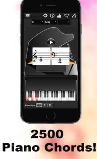 Piano Chords Compass - learn the chord notes & play them 1