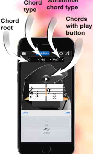 Piano Chords Compass Lite - learn the chord notes & play them 3